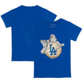Los Angeles Dodgers Tiny Turnip Youth Baseball Bow T-Shirt Online
