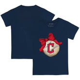 Cleveland Guardians Tiny Turnip Youth Baseball Bow T-Shirt Online