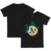 Athletics Tiny Turnip Youth Baseball Bow T-Shirt Discount