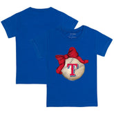 Texas Rangers Tiny Turnip Youth Baseball Bow T-Shirt Sale