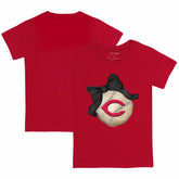 Cincinnati Reds Tiny Turnip Youth Baseball Bow T-Shirt Sale