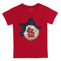St. Louis Cardinals Tiny Turnip Youth Baseball Bow T-Shirt Online