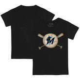 Miami Marlins Tiny Turnip Youth Baseball Cross Bats T-Shirt Online