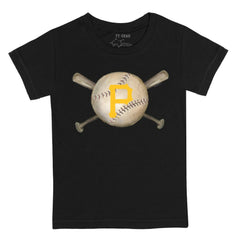 Pittsburgh Pirates Tiny Turnip Youth Baseball Cross Bats T-Shirt Outlet