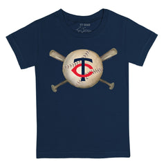 Minnesota Twins Tiny Turnip Youth Baseball Cross Bats T-Shirt for sale