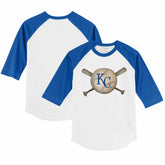 Kansas City Royals Tiny Turnip Youth Baseball Cross Bats 3/4-Sleeve Raglan T-Shirt Near Me