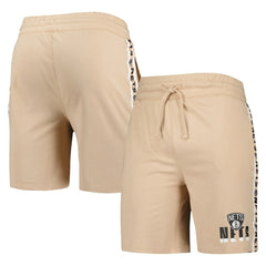 Brooklyn Nets Concepts Sport Team Stripe Shorts Tan