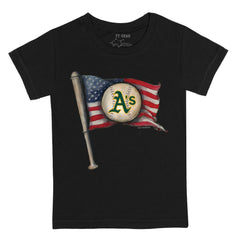 Athletics Tiny Turnip Youth Baseball Flag T-Shirt Outlet
