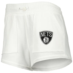 Brooklyn Nets Concepts Sport Women's Sunray Shorts White