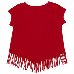 Cincinnati Reds Tiny Turnip Girls Youth Baseball Love Fringe T-Shirt Discount