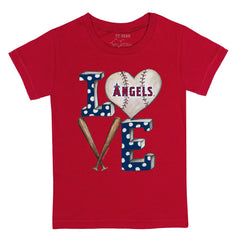 Los Angeles Angels Tiny Turnip Youth Baseball Love T-Shirt Discount