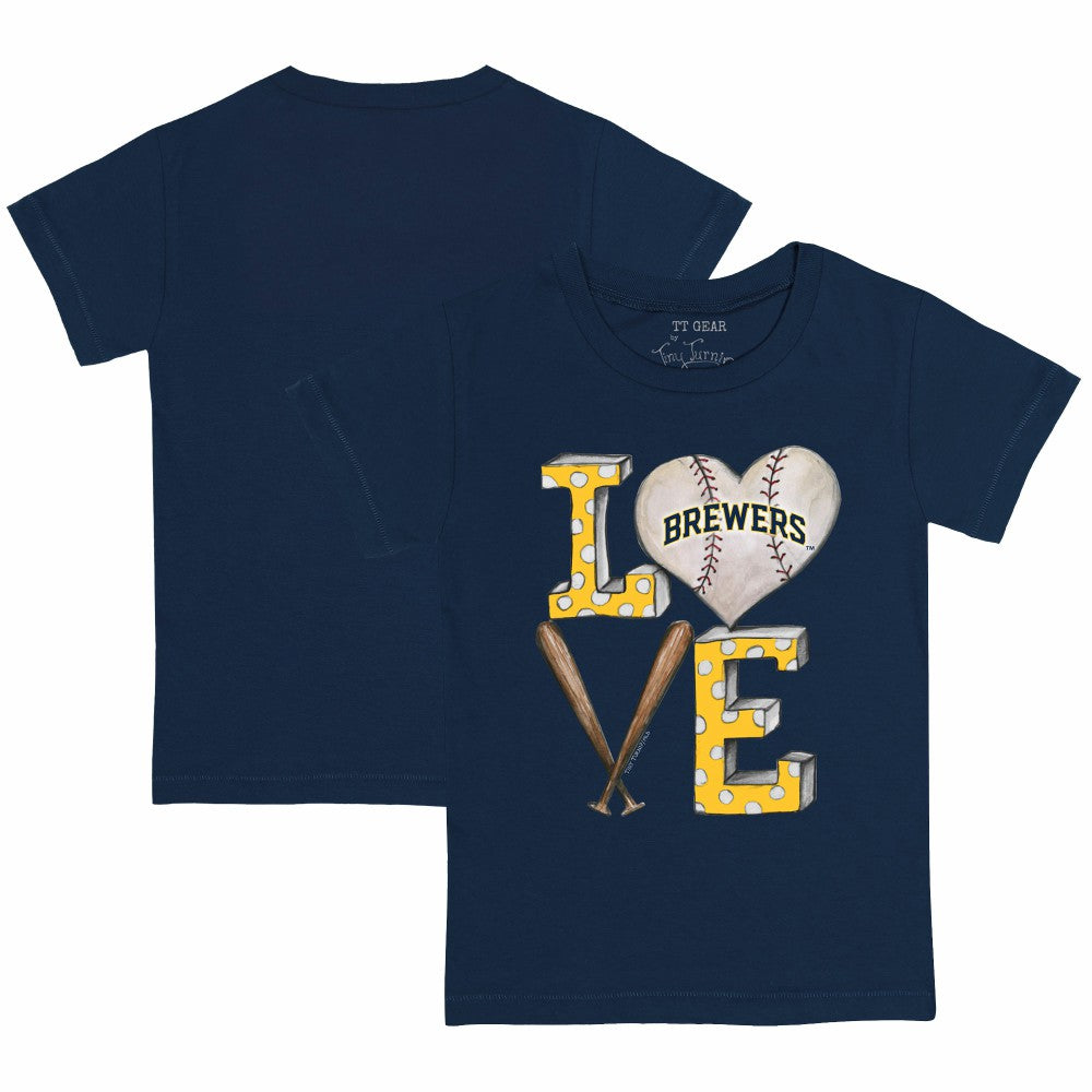 Milwaukee Brewers Tiny Turnip Youth Baseball Love T-Shirt Outlet