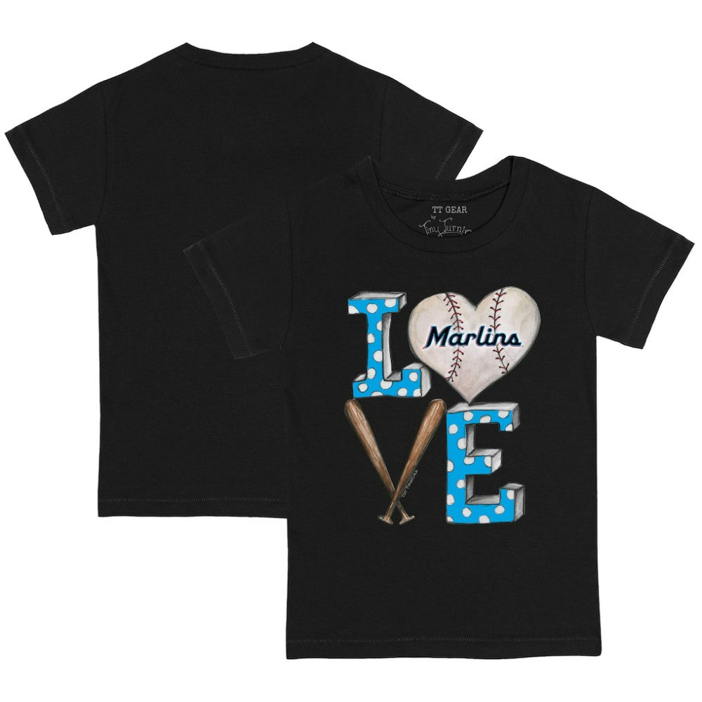 Miami Marlins Tiny Turnip Youth Baseball Love T-Shirt Outlet