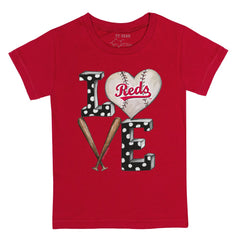 Cincinnati Reds Tiny Turnip Youth Baseball Love T-Shirt Outlet