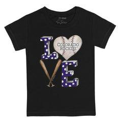 Colorado Rockies Tiny Turnip Youth Baseball Love T-Shirt for sale