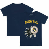 Milwaukee Brewers Tiny Turnip Youth Baseball Tear T-Shirt Sale