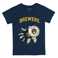 Milwaukee Brewers Tiny Turnip Youth Baseball Tear T-Shirt Sale