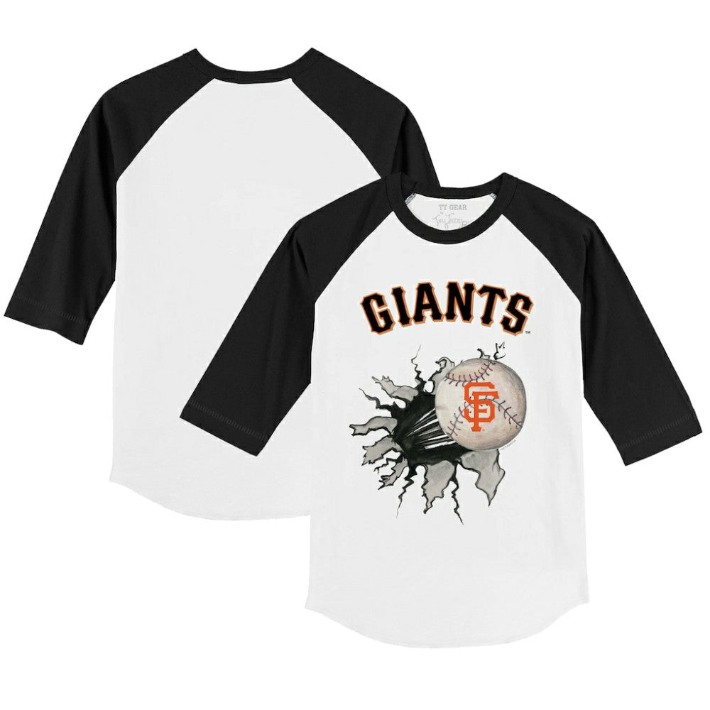 San Francisco Giants Tiny Turnip Youth Baseball Tear 3/4-Sleeve Raglan T-Shirt for sale