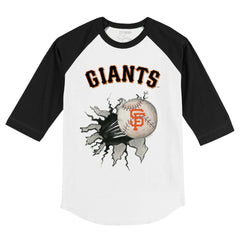 San Francisco Giants Tiny Turnip Youth Baseball Tear 3/4-Sleeve Raglan T-Shirt for sale