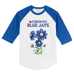 Toronto Blue Jays Tiny Turnip Youth Blooming Baseballs 3/4-Sleeve Raglan T-Shirt for sale