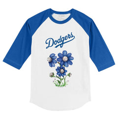 Los Angeles Dodgers Tiny Turnip Youth Blooming Baseballs 3/4-Sleeve Raglan T-Shirt Near Me