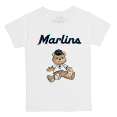 Miami Marlins Tiny Turnip Youth Teddy Boy T-Shirt Discount