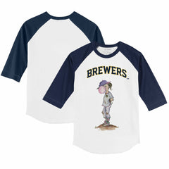 Milwaukee Brewers Tiny Turnip Youth Bubbles 3/4-Sleeve Raglan T-Shirt for sale