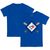 Toronto Blue Jays Tiny Turnip Youth Diamond Cross Bats T-Shirt Near Me
