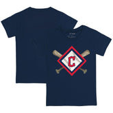 Cleveland Guardians Tiny Turnip Youth Diamond Cross Bats T-Shirt Near Me