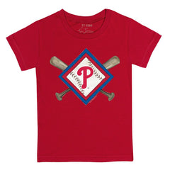 Philadelphia Phillies Tiny Turnip Youth Diamond Cross Bats T-Shirt Discount