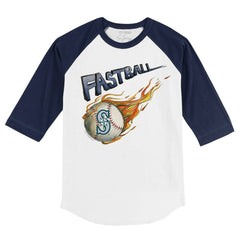 Seattle Mariners Tiny Turnip Youth Fastball 3/4-Sleeve Raglan T-Shirt Discount