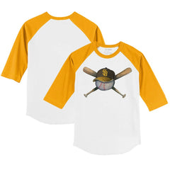 San Diego Padres Tiny Turnip Youth Hat Crossbats 3/4-Sleeve Raglan T-Shirt for sale