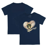Milwaukee Brewers Tiny Turnip Youth Heart Banner T-Shirt Near Me
