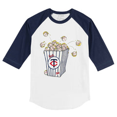 Minnesota Twins Tiny Turnip Youth Popcorn 3/4-Sleeve Raglan T-Shirt for sale