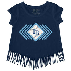 Tampa Bay Rays Tiny Turnip Girls Youth Prism Arrows Fringe T-Shirt Outlet