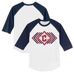 Cleveland Guardians Tiny Turnip Youth Prism Arrows 3/4-Sleeve Raglan T-Shirt Outlet
