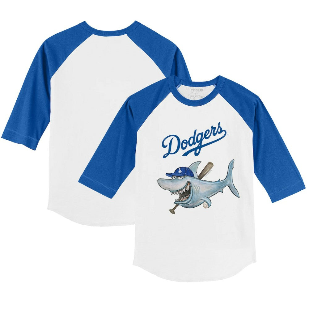 Los Angeles Dodgers Tiny Turnip Youth Shark 3/4-Sleeve Raglan T-Shirt Near Me