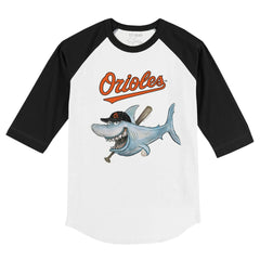Baltimore Orioles Tiny Turnip Youth Shark 3/4-Sleeve Raglan T-Shirt Discount
