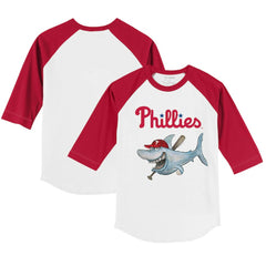 Philadelphia Phillies Tiny Turnip Youth Shark 3/4-Sleeve Raglan T-Shirt Online