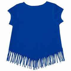 Kansas City Royals Tiny Turnip Girls Youth Stacked Fringe T-Shirt Outlet