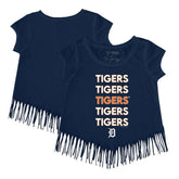 Detroit Tigers Tiny Turnip Girls Youth Stacked Fringe T-Shirt for sale