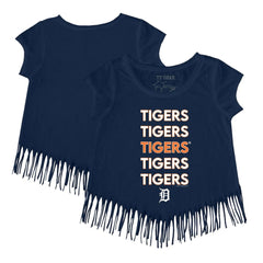 Detroit Tigers Tiny Turnip Girls Youth Stacked Fringe T-Shirt for sale
