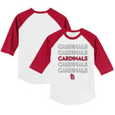 St. Louis Cardinals Tiny Turnip Youth Stacked 3/4-Sleeve Raglan T-Shirt Online