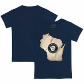 Milwaukee Brewers Tiny Turnip Youth State Outline T-Shirt Sale