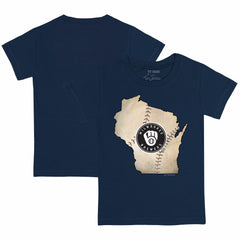 Milwaukee Brewers Tiny Turnip Youth State Outline T-Shirt Sale