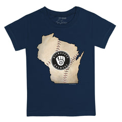 Milwaukee Brewers Tiny Turnip Youth State Outline T-Shirt Sale