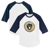 Milwaukee Brewers Tiny Turnip Youth Stitched Baseball 3/4-Sleeve Raglan T-Shirt Online