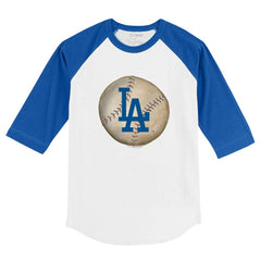 Los Angeles Dodgers Tiny Turnip Youth Stitched Baseball 3/4-Sleeve Raglan T-Shirt Outlet