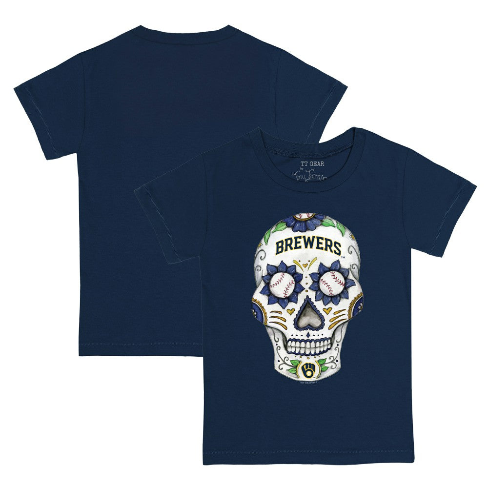 Milwaukee Brewers Tiny Turnip Youth Sugar Skull T-Shirt Online