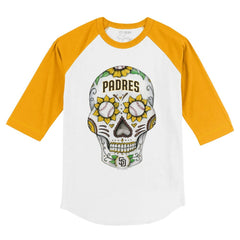 San Diego Padres Tiny Turnip Youth Sugar Skull 3/4-Sleeve Raglan T-Shirt Online